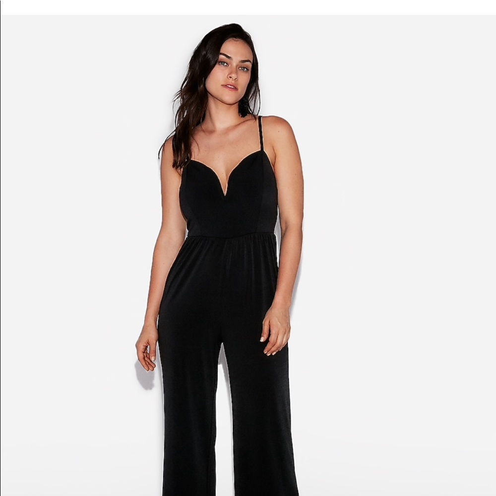 Express Wide Leg V-Wire Jumpsuit Size XXs BRANDNEW